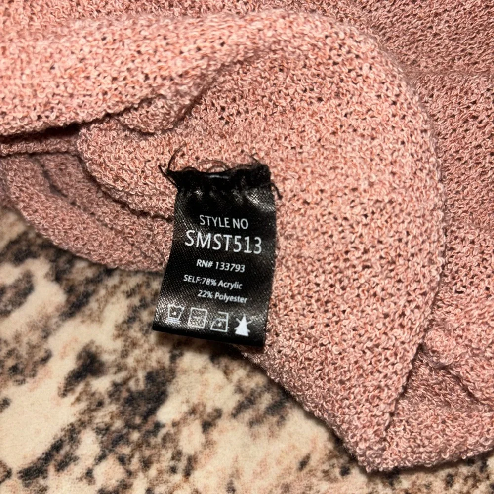 POL Mauve V-Neck Cropped Thin Sweater Women’s Medium - Picture 3 of 4